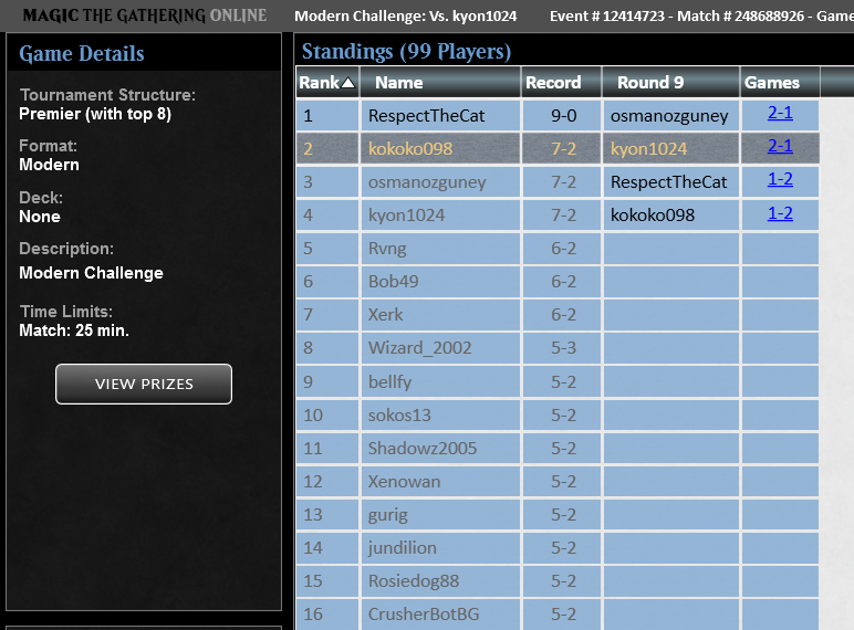 PSoonkun's tweet photo. Got 2nd in Modern Challenge(Sun)
1R UR Murk ๐๐
2R Epsper con ๐๐ญ๐
3R Burn ๐๐ญ๐
4R UR Murk ๐๐ญ๐
5R Jekai Murk ๐๐
6R 4C yorion con ๐ญ ๐๐ญ
7R BR Mid ๐ญ ๐ญ
QF Living End ๐ญ๐ ๐
SF Yawg ๐๐ญ๐
F 4C yorion con ๐ญ ๐ญ
#mtg #mtgmodern #modernchallenge #mtgo https://t.co/dvcR4pr9o0