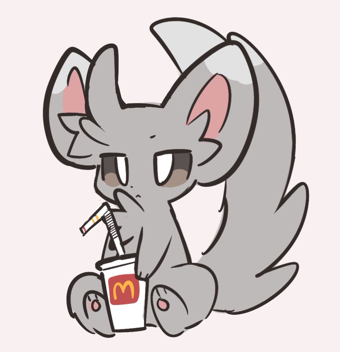 goobysart's tweet image. he got his drink