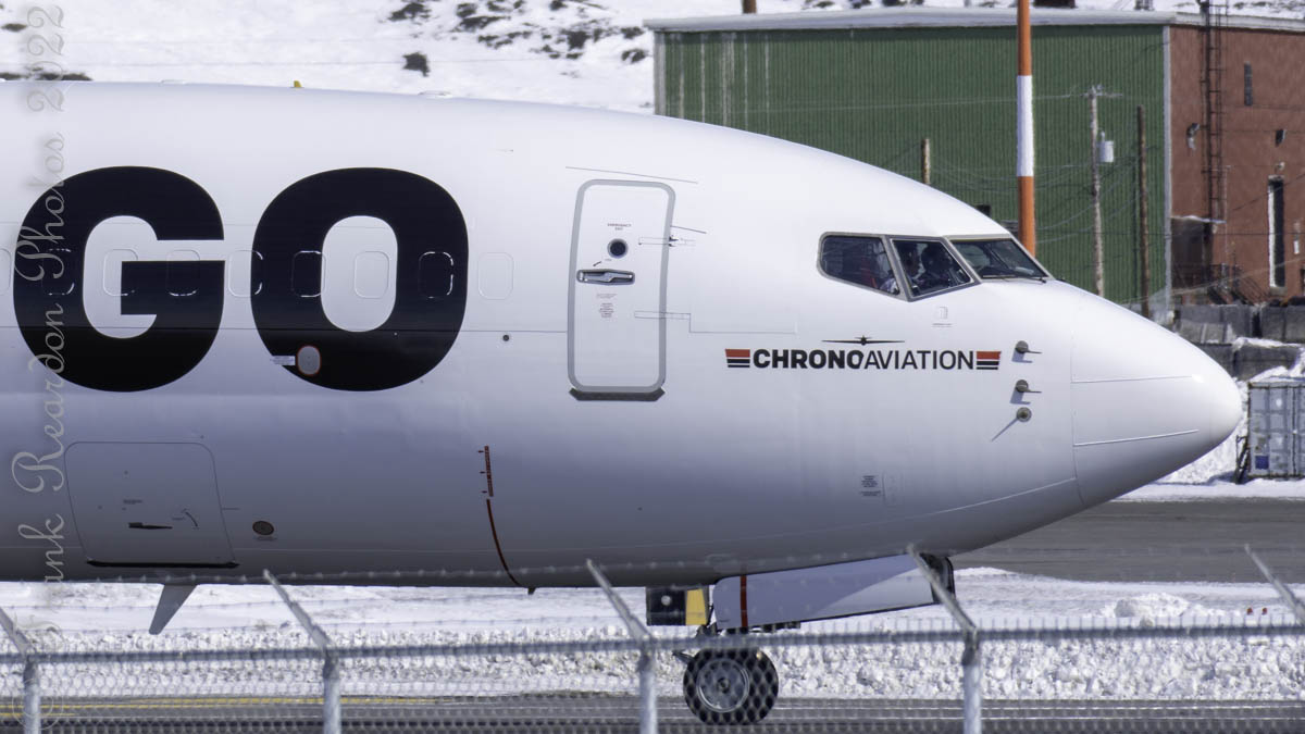 FrankReardon1's tweet photo. Spotted in #Iqaluit #Nunavut #CGVZB @ChronoAviation Boeing 737-800(F) #B738 on APR.29.2022 #YFBSpotters https://t.co/bBfFC6imoK