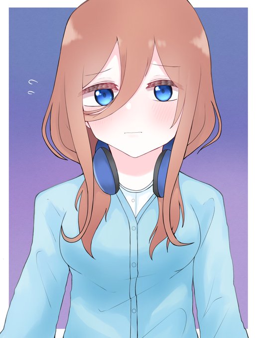 ココア☕🐧さんがTwitterに投稿した中野三玖(五等分の花嫁)のイラスト。