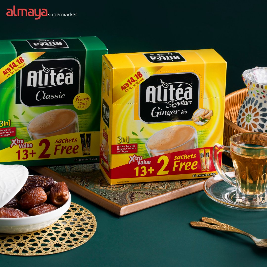 Alitéa brings the quintessential soothing and delicious taste of top-rate Karak Tea to the devoted lovers of tea-with-milk all around.

📲 Home delivery available on <a href="/nownowapp/">なうなう！</a> @instashop_app &amp; @amazonae ⁠

Open 24/7, 7 days a week!⁠
#almayasupermarkets #karaktea #ramadanrecipe