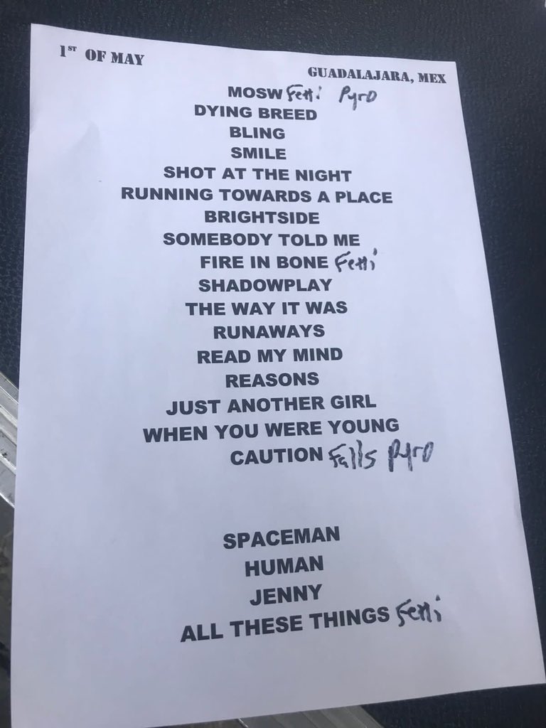 t_hekillersfan's tweet photo. Setlist del show de The Killers en el Estadio 3 de Marzo en Guadalajara 🇲🇽 1/05/22

📸 | @goliveros https://t.co/gIHVfVu80T