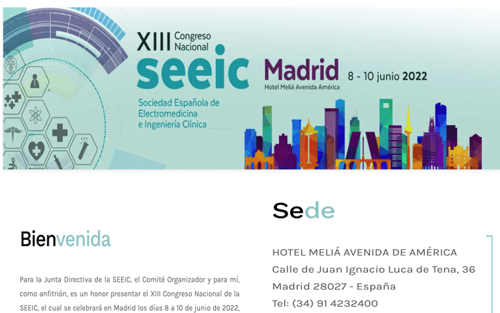 Congreso SEEIC del 8-10 Junio 2022 <a href="/SEEIC_spain/">Soc. Española Ingeniería Clínica Electromedicina</a> con todas las novedades de la Ingeniería Clínica españolaLa SEEIC Sociedad Española de Electromedicina e Ingeniería Clínica seeic.org

tecno-med.es/?p=35980