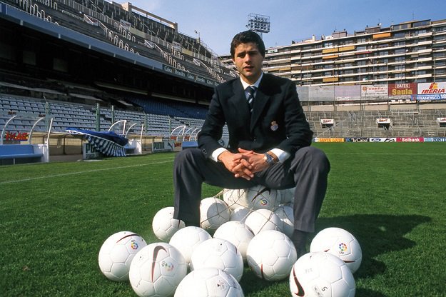 Mauricio Pochettino en el templo de Sarrià en los 90.#rcde