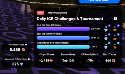 Ezeeperezzz's tweet photo. Loving icepoker !!!
Very happy with today's performance. We have to continue like this. Thank you icepoker!!
+2435chips
#icepoker #Decentraland #decentralgame
@decentraland
@DecentralGames https://t.co/BqRI9kwkPS