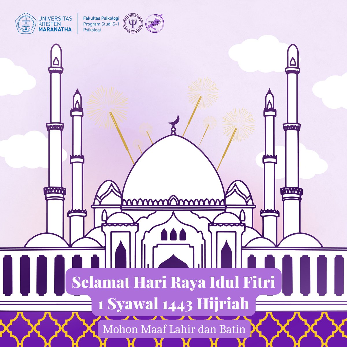 himapsimcu's tweet photo. “Taqabbalallahu Minna Wa Minkum���
Selamat Hari Raya Idul Fitri 1443 H bagi teman-teman yang merayakan😇✨
Minal Aidin Wal Faidzin, Mohon Maaf Lahir dan Batin semuanya!

#HIMAPSIMCU https://t.co/ylGmqS2056