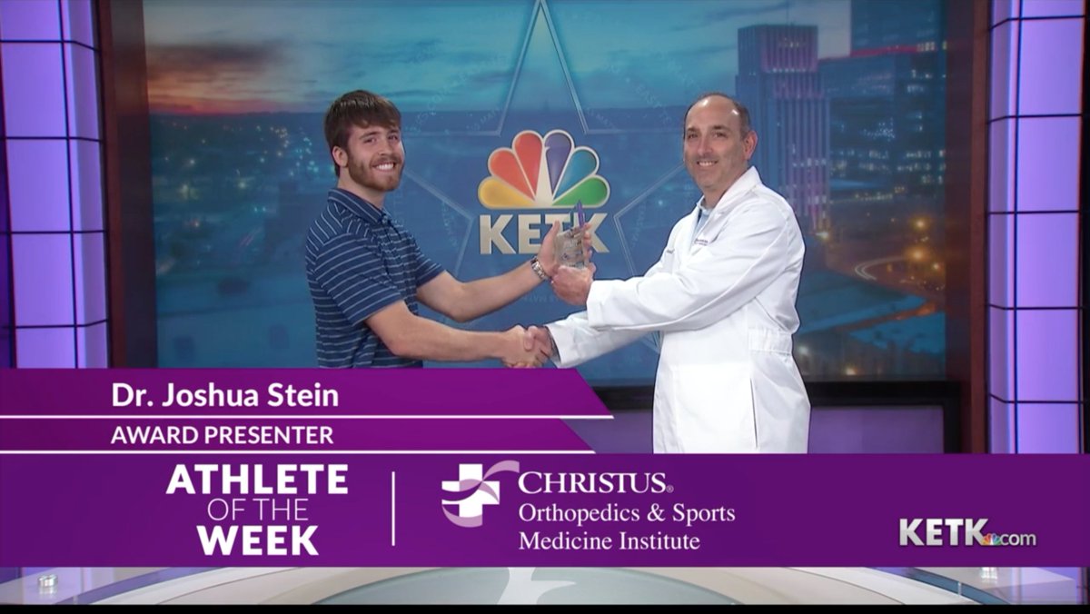 Thank you <a href="/KETK/">KETK NEWS</a> &amp; Christus Health Orthopedic &amp; Sports Medicine for naming me the #AthleteOfTheWeek.  The segment aired tonight &amp; will also air during Sports between 11am-12pm Monday. <a href="/jasoncarlile2/">tylerHEAThoops</a> <a href="/BrandonOSports/">Brandon Ogden</a> <a href="/DavidGibsonTV/">David Gibson</a> <a href="/CowboyTD/">Garrett Sanders</a> <a href="/MBUSabercats/">Maranatha Athletics</a> 
ketk.com/sports/athlete…
