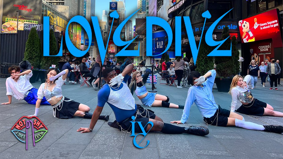 NotShyDanceCrew's tweet photo. [KPOP IN PUBLIC NYC] IVE (아이브) - ‘LOVE DIVE’ | DANCE COVER | NOT SHY DANCE CREW | TIMES SQUARE #IVE #아이브 #LOVE_DIVE

💙: https://t.co/vtzNEnXnm8 https://t.co/BA3yCQexTM