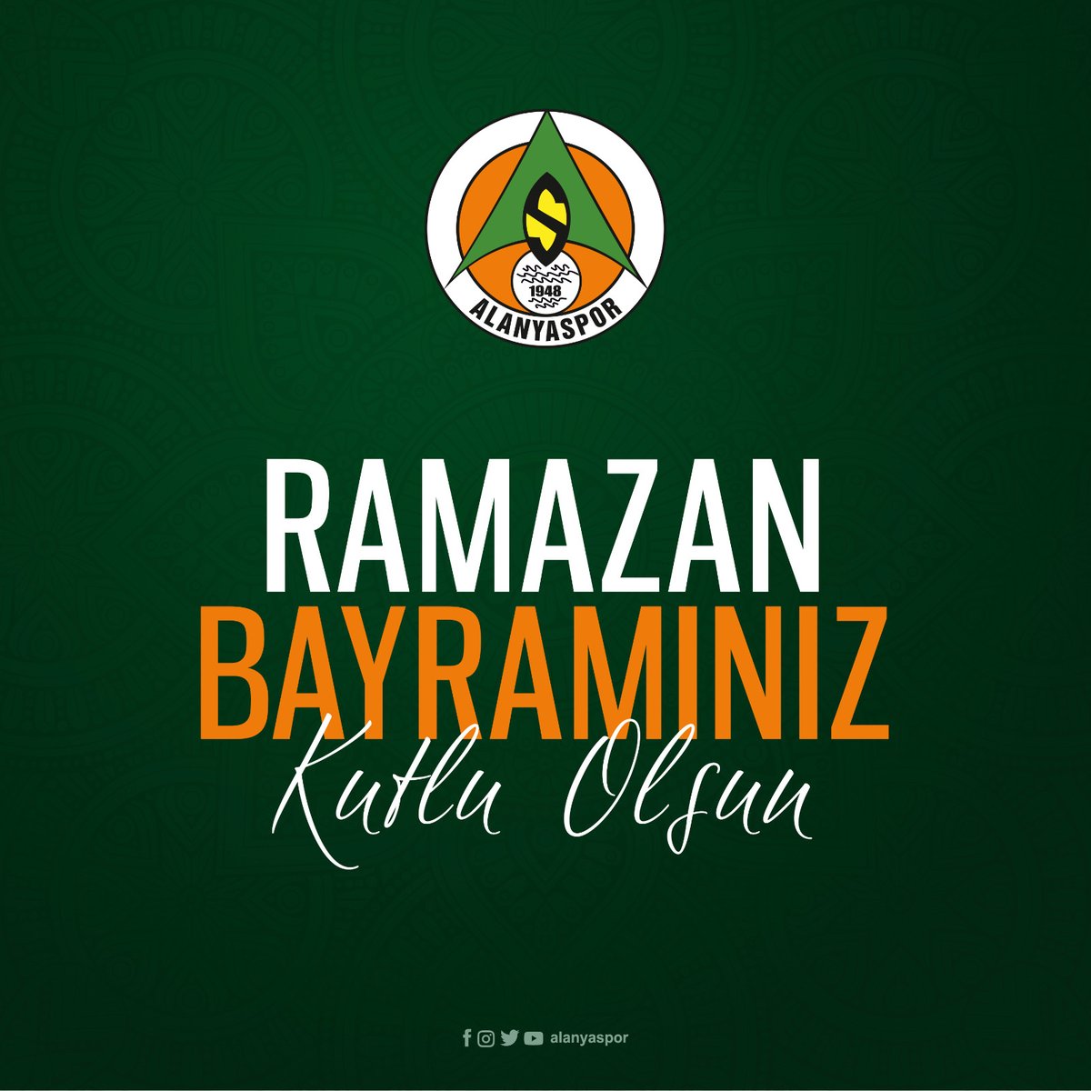 Alanyaspor's tweet photo. Ramazan Bayramımız mübarek olsun! https://t.co/t1rpRzdIb2