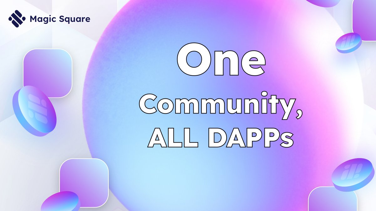 MagicSquareio's tweet photo. Crypto is all about the community, and Magic Square is forming the biggest crypto community yet! Our Magic Community is unifying all dApp creators and users in one secure space ๐ https://t.co/nfyDJxgCI4
#dApps #communityvalidation #securecrypto #MagicCommunity https://t.co/5ax0IFxWwt