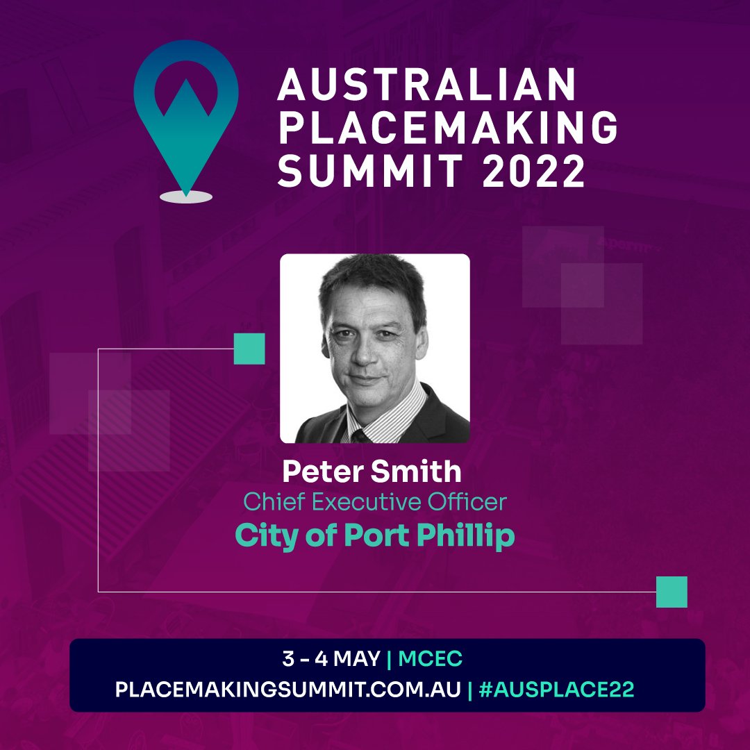 expotradeglobal's tweet image. Speaker Spotlight: Peter Smith from City of Port Phillip will be joining us at the upcoming Australian Placemaking Summit to be held at the Melbourne Convention and Exhibition Centre.
 
For more information, visit: placemakingsummit.com.au

#AUSPLACE22 #placemaking #cityplanning