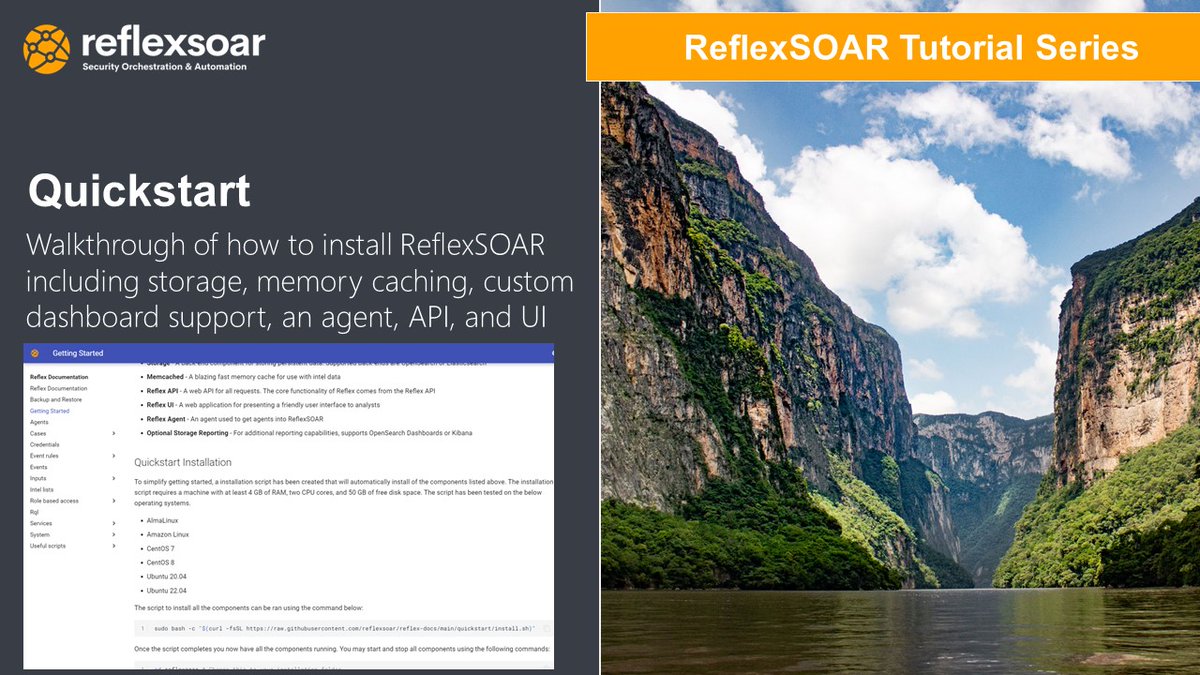 SecurityMapper's tweet image. And so it begins. The initial release of @reflexsoar is available to install. Follow our quickstart video to get it up and running.
youtu.be/6c1jsexKVrU
