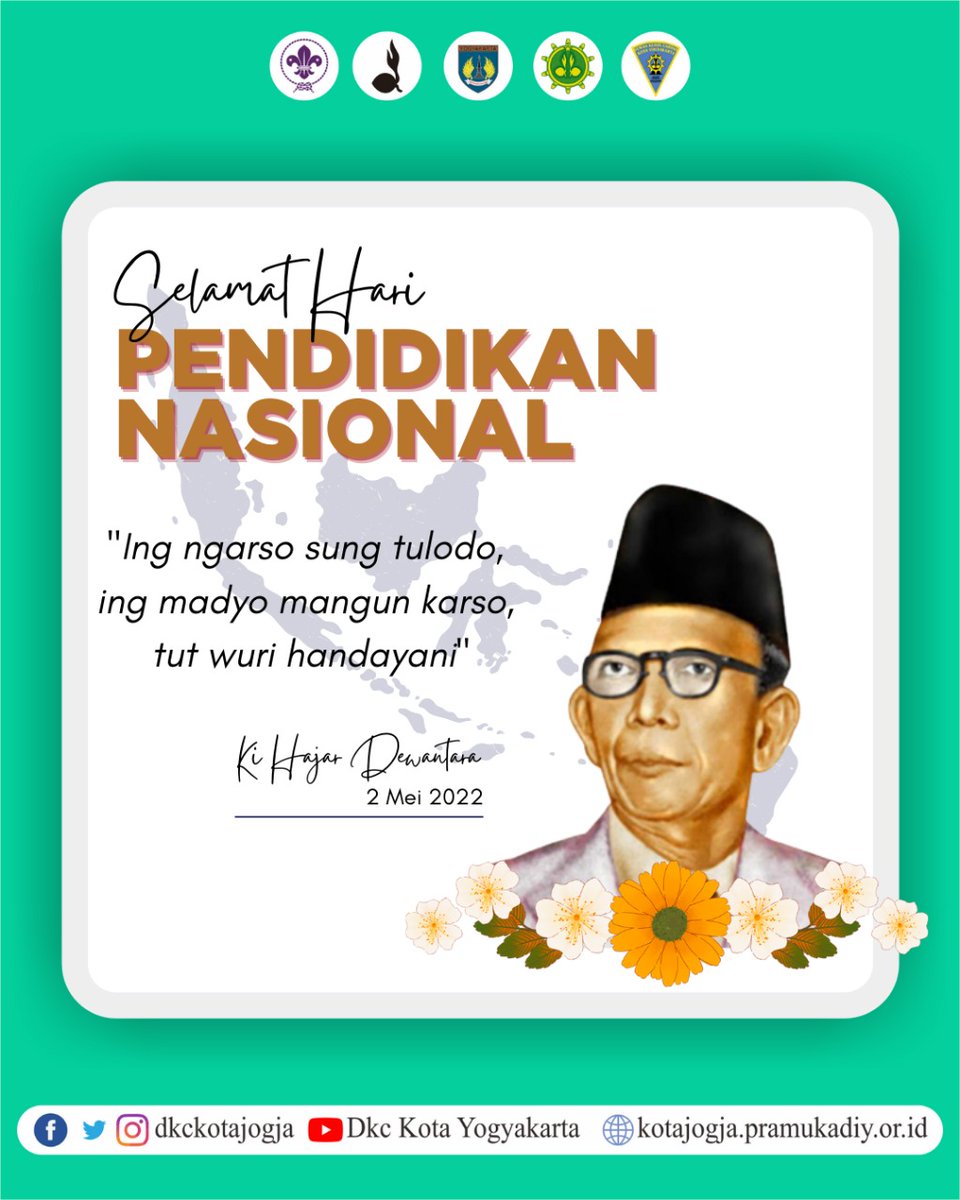dkckotajogja's tweet photo. Selamat Hari Pendidikan Nasional 2022.

"Pimpin Pemulihan Bergerak untuk Merdeka Belajar". 

Salam Pramuka!!

#pramukakeren #pramukabisa #pramukaistimewa #setiappramukaadalahpewarta #pramukaindonesia❤ https://t.co/tU49J35TdS