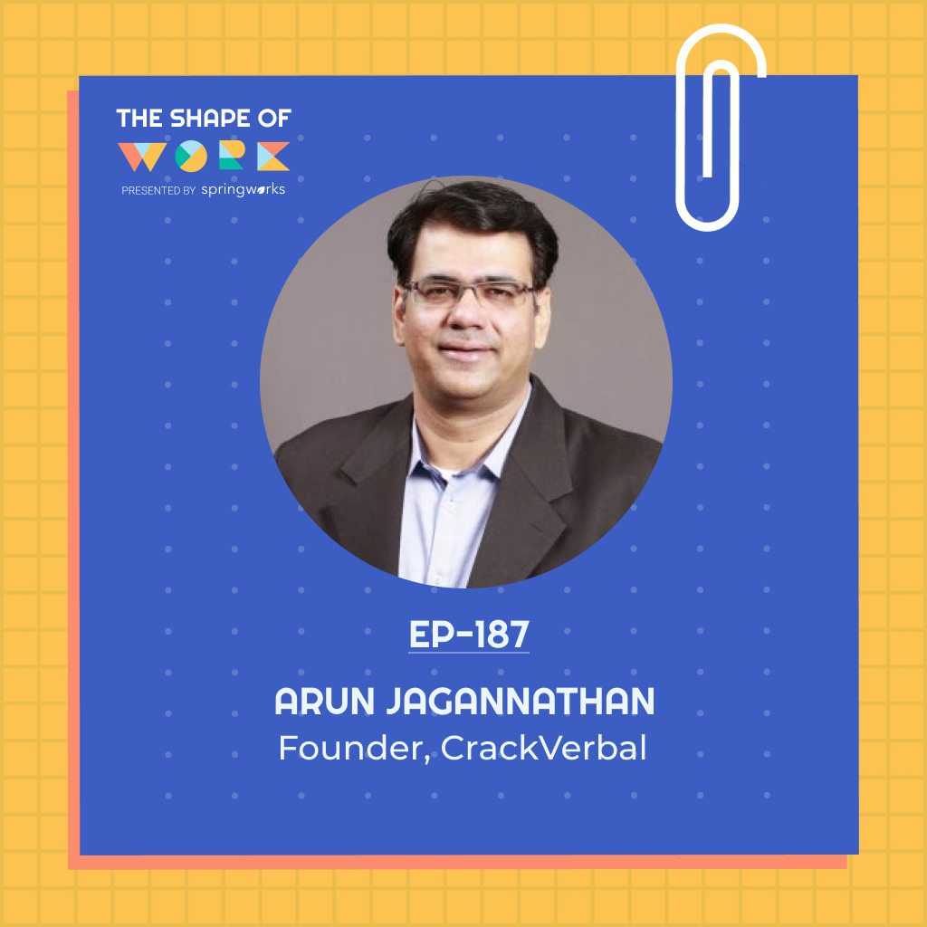 springroleinc's tweet photo. The World Economic Forum predicts that by 2022, no less than 54% of all workforce will require significant re-skilling and upskilling. Listen to Arun Jagannathan (@arunjagan), founder of CrackVerbal tell us the reason why 🎧 https://t.co/iSnu9x2x6j