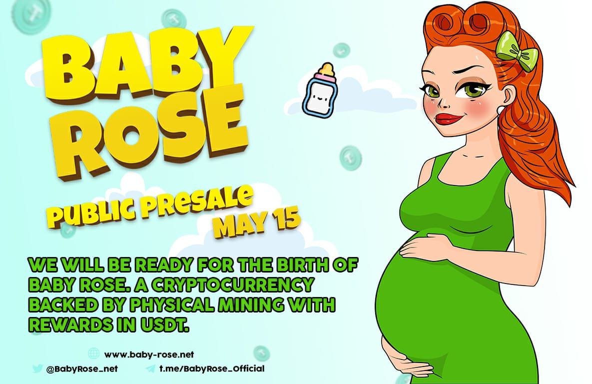Cryptoprince30's tweet photo. @APompliano @BabyRose_net Hi Babies 🧸🥰
We invite you this Sunday May 15th to the birth of Baby Rose! 🥳🥰🥰
It will take place on the PinkySale platform and will start at 20:00!😍

The Soft will be 10 BNB and minimum to contribute 0.1 BNB 🥳 https://t.co/KNi0OYAkhr