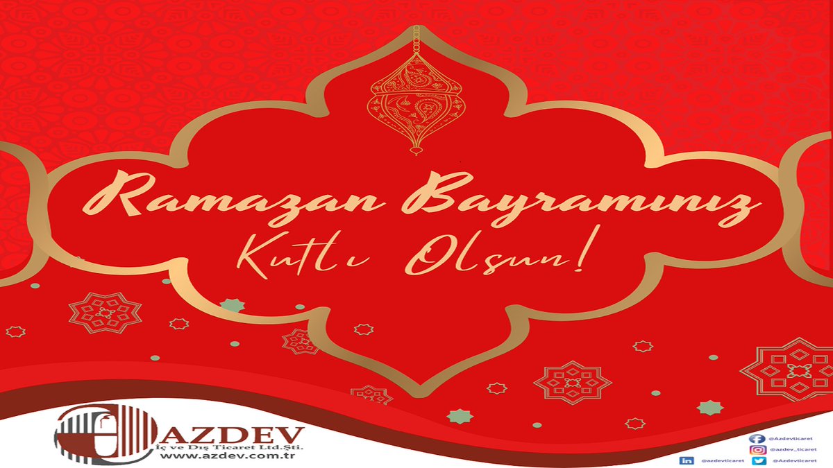 Ramazan Bayramınız Kutlu Olsun! #RamazanBayramı #azdev #azdevticaret