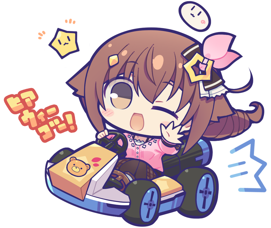 ホロライブ「🐻💿💎🔱🧪🎨
ホロライブSDイラスト4月分 (๑╹ᆺ╹)✨
#今月描」|星クズの夜＠お仕事募集中🌟のイラスト
