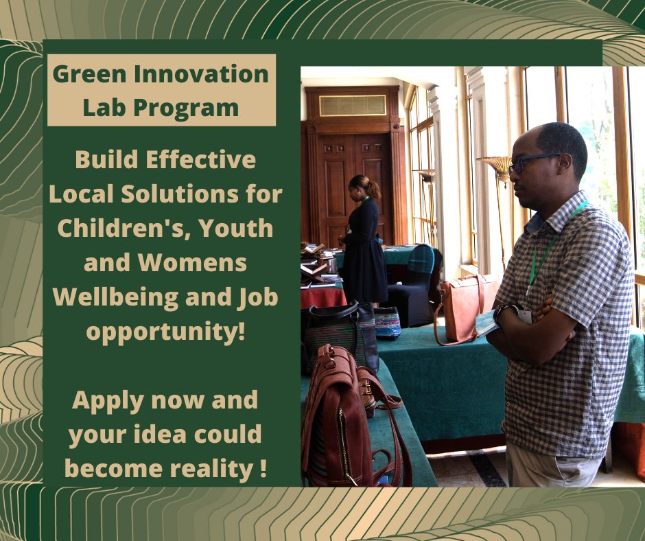 Be sure to apply now for the 2022 green Innovation Lab competition before time runs out!
To turn your dream into reality don’t miss this opportunity!
 Deadline for applications is 15th of May 2022.
Visit:  ethiopia.reachforchange.org/en/apply/green…
#Green Innovation Lab