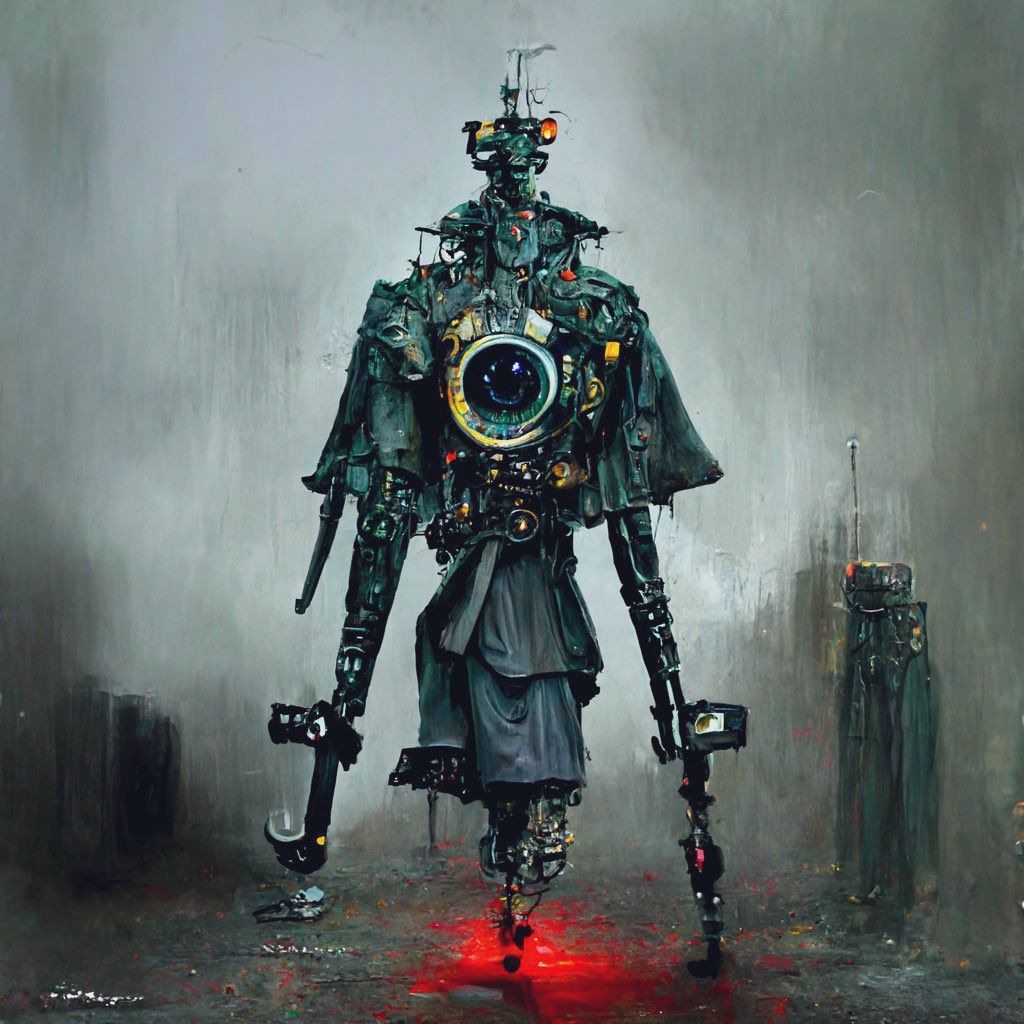 There’s one robot in the world, and it’s job is to protect the Prince of Ankomaur province where the only threats are flesh eating swarms of insects called Grivateés

#aiart #ganlife #ganart #gan