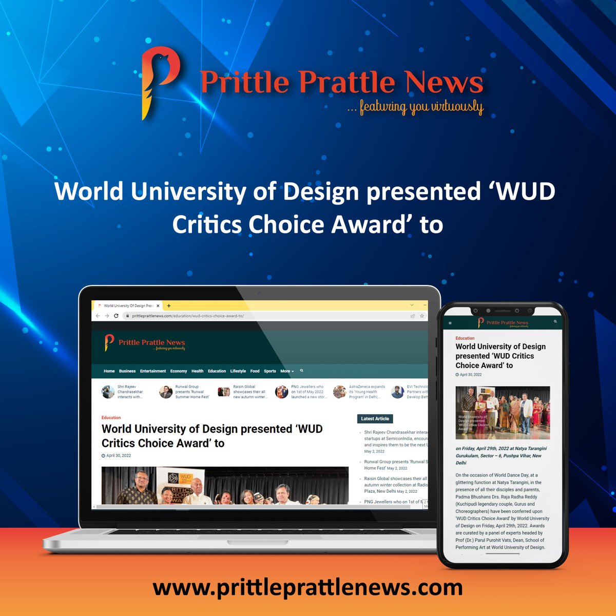 prittle_prattle's tweet photo. World University of Design presented ‘WUD Critics Choice Award’ to
#worlduniversitydesign #presented #choiceaward #critics #award
https://t.co/OWDzG98Zzw https://t.co/Cw5CVijO2r