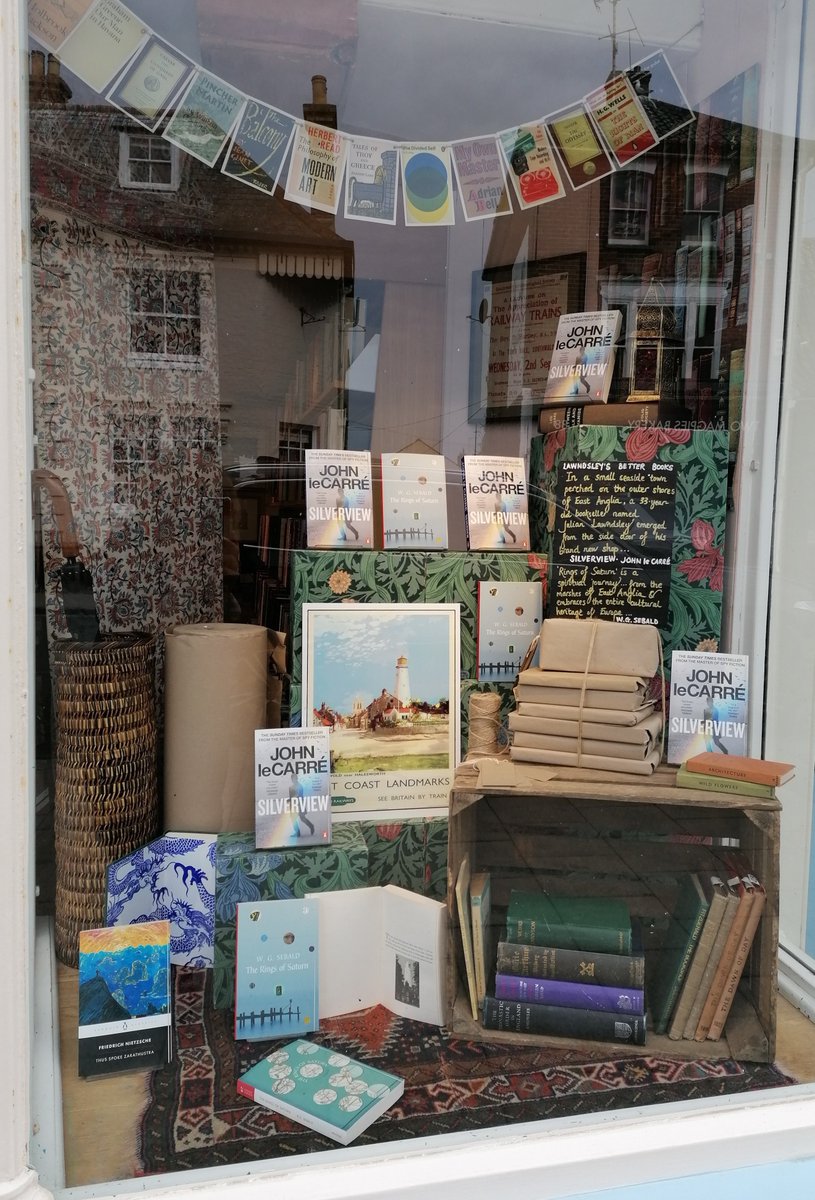 SouthwoldBooks's tweet photo. A reflection on The Republic of Literature at Lawndsley's Better Books from '... a small seaside town perched on the outer shores of East Anglia...' #Silverview @PenguinUKBooks @lecarre_news #EastAnglia #Southwold https://t.co/1mheZnMMfK