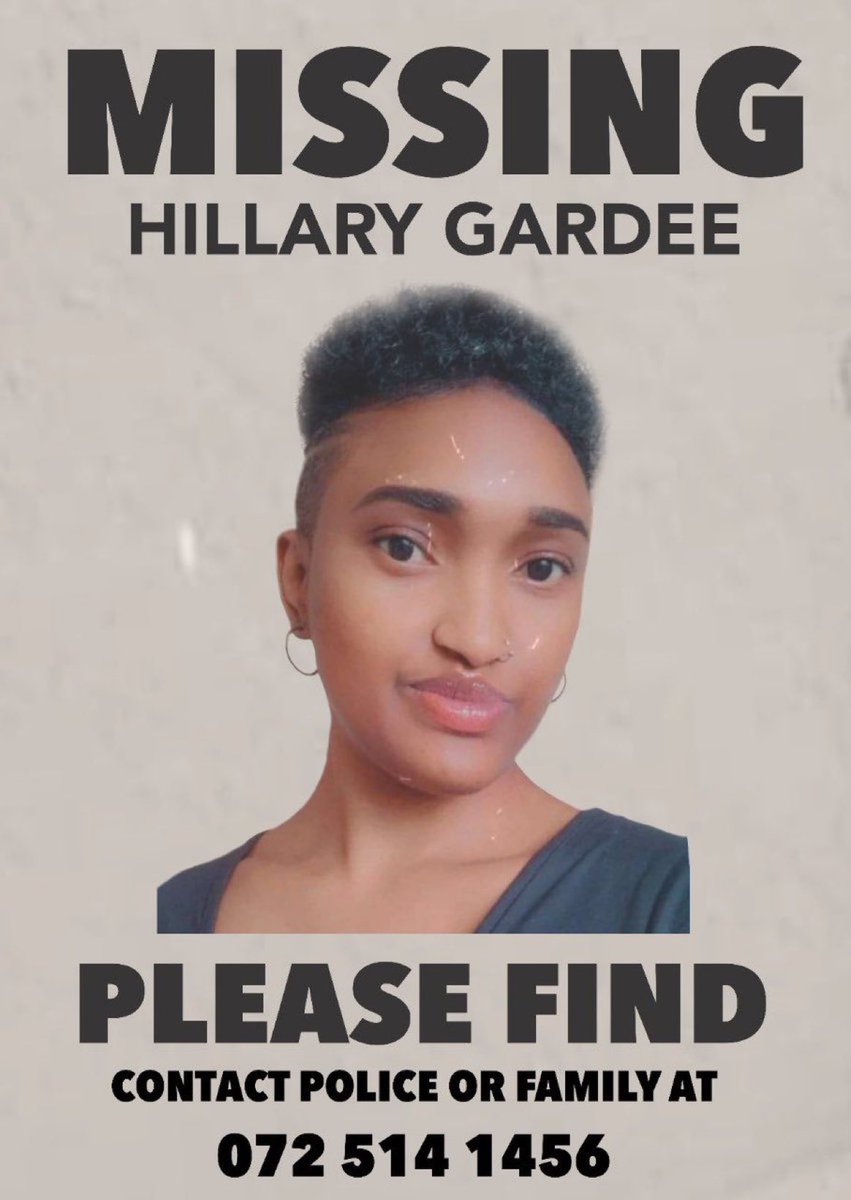 Please help us find Hillary Gardee; the former SG <a href="/GardeeGodrich/">Godrich Gardee</a> daughter. Anyone with information please urgently contact : (072) 514 1456