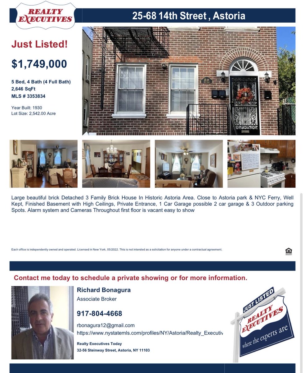 Just Listed for $1,749,000 - 25-68  14th Street  , Astoria, NY 11102
#realestate #realtor #realestateagent #home #property #investment #forsale #realtorlife #househunting #dreamhome #luxury #interiordesign #luxuryrealestate #newhome #architecture #house #homesweethome