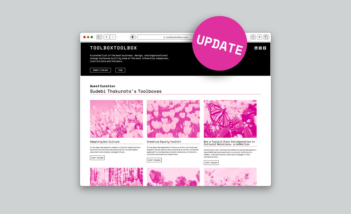 toolbox_toolbox's tweet image. We&apos;re celebrating the new month with a new guest curation at Toolbox Toolbox. @SudebiT has shared with us six toolboxes that she recommends, from sustainability to fair and equitable cultural collaborations. toolboxtoolbox.com