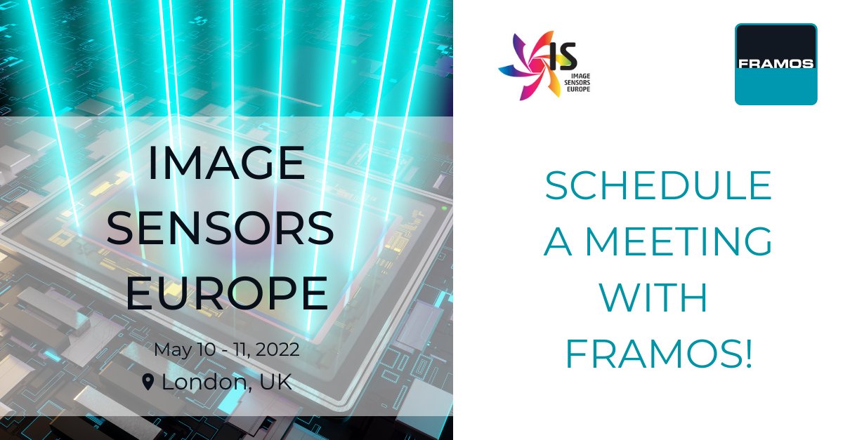 framosimaging's tweet image. See you in London at the @ImageSensors Europe, May 10-11!
We look forward to hearing all the industry updates from renowned speakers!
Schedule a meeting with our team to talk about the latest #visionsystem solutions while you are there. ➡️bit.ly/37Z1NT1
#imagesensors
