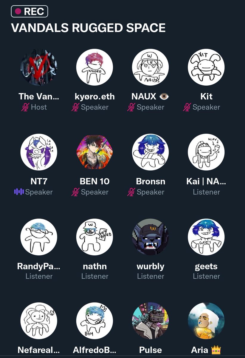 RCV_Kai's tweet photo. I dunno what Spaces I just walked into but everyone's rocking the same pfp like me 👀 https://t.co/Kfn5bkrKMU
