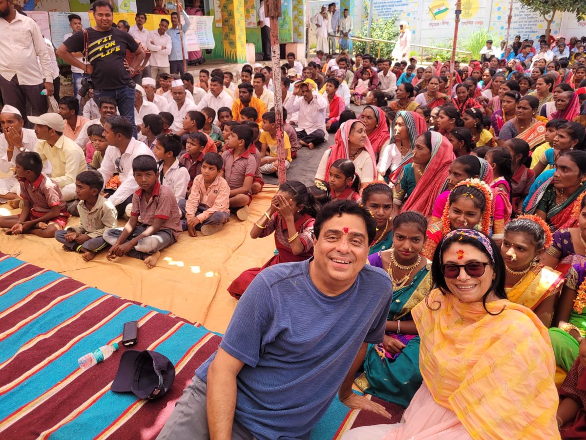 Any Captions  for 👇 ?   And thanks <a href="/GaneshNatarajan/">Ganesh Natarajan</a> for taking the Pic ….. had a satisfying lunch and review at this fully tribal village - 1200 in the community but their aspiration is like 12Million -   Countdown to 75 Years of India’s Independence 🇮🇳begins 👍.