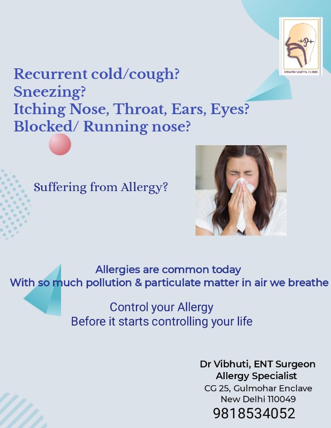DrVibhuti_ENT's tweet photo. Allergy is an altered immunological reaction of body to harmless antigens producing an inflammatory clinical response. It can be controlled with proper Management.
#allergy #allergytest #allergyskintest #entspecialist #otolaryngology #drvibhuti #bestent #delhi #allergyspecialist https://t.co/Ld12QgTDhN