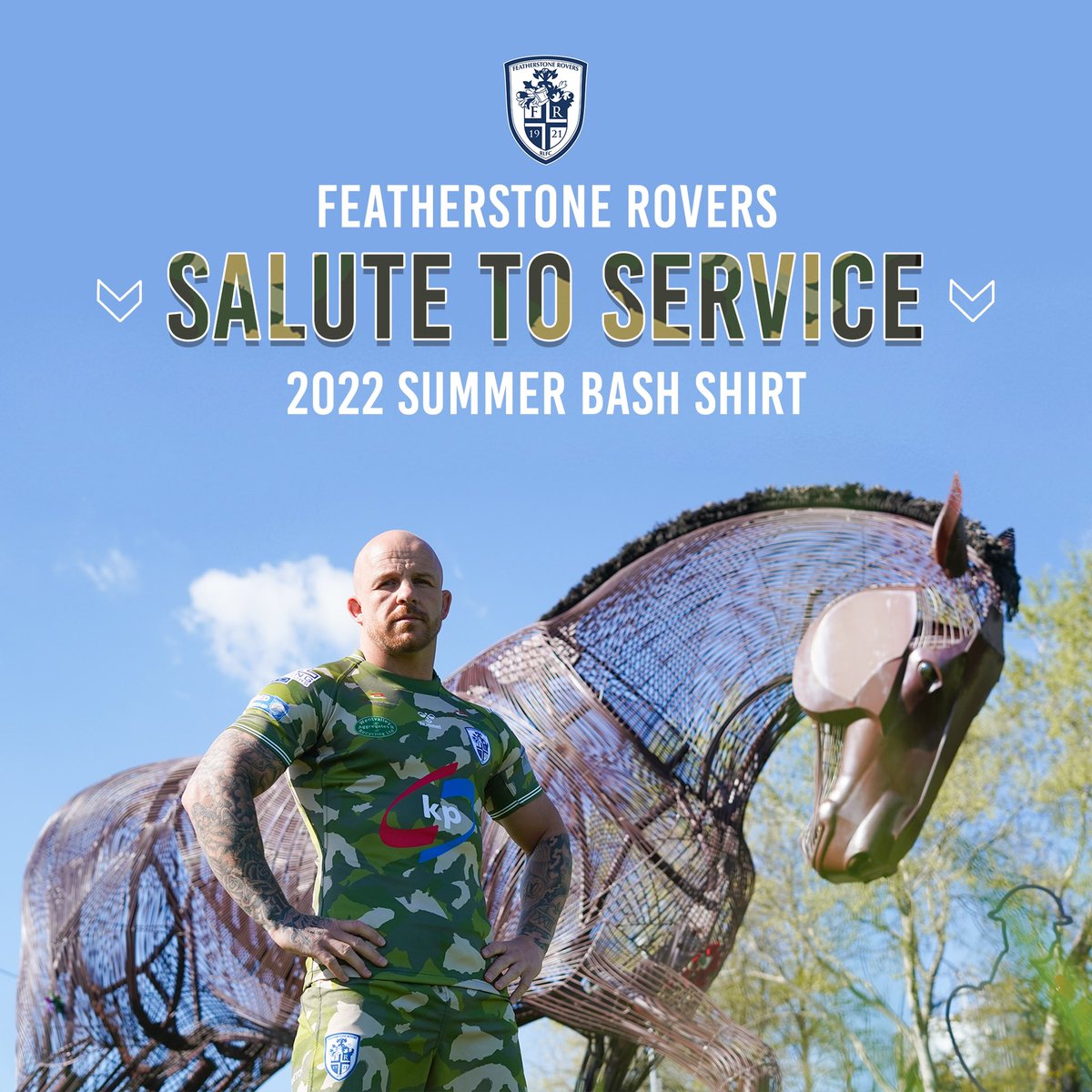 FevRoversRLFC's tweet photo. 🪖 𝙎𝘼𝙇𝙐𝙏𝙀 𝙏𝙊 𝙎𝙀𝙍𝙑𝙄𝘾𝙀 

Introducing our brand new 2022 Summer Bash Jersey which pays tribute to our servicemen and women. 

🛒 Now available to pre-order with money from every purchase being donated to Help for Heroes: https://t.co/weEIGmaRfV

#UTR | #BlueWall https://t.co/D1hNGojf7I