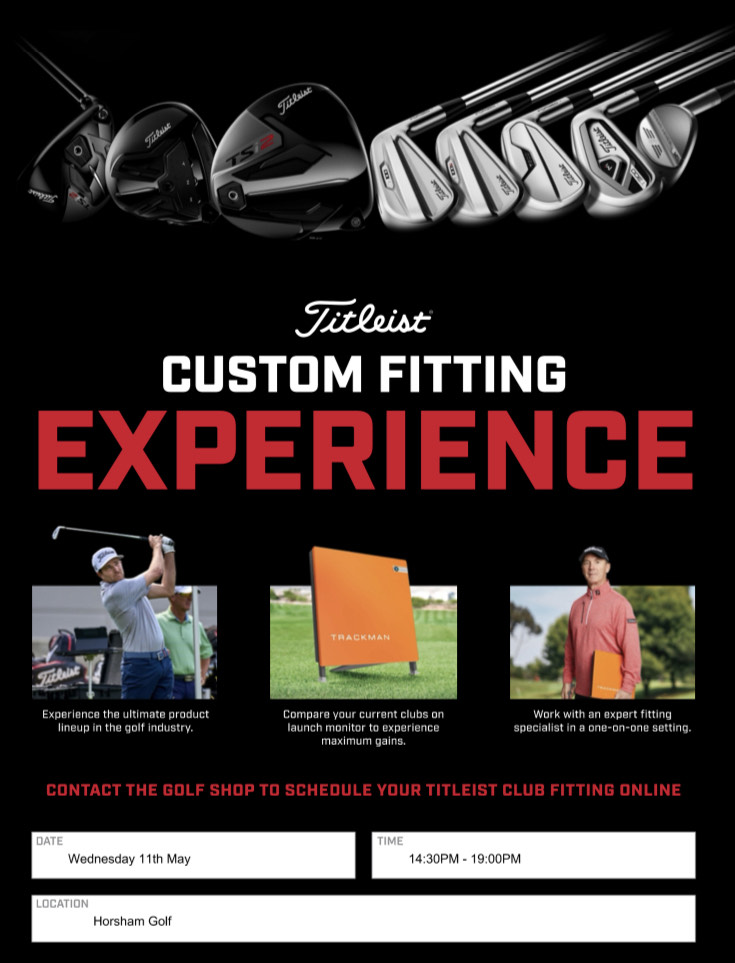 Titleist Fitting Event Coming to Horsham Golf - book your free, personal custom fit and discover how the Titleist range performs - mailchi.mp/my-golf-academ…