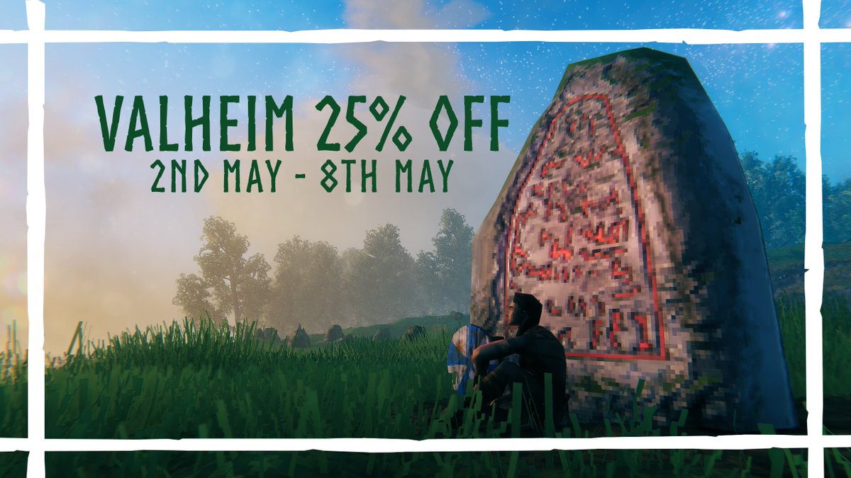 #Valheim is 25% off on Steam this week! If you’ve been trying to convince a friend to play with you, now is an excellent time to give them another nudge 😉