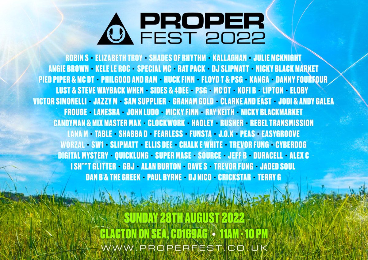 Properfest.co.uk get your tickets 🎟 now