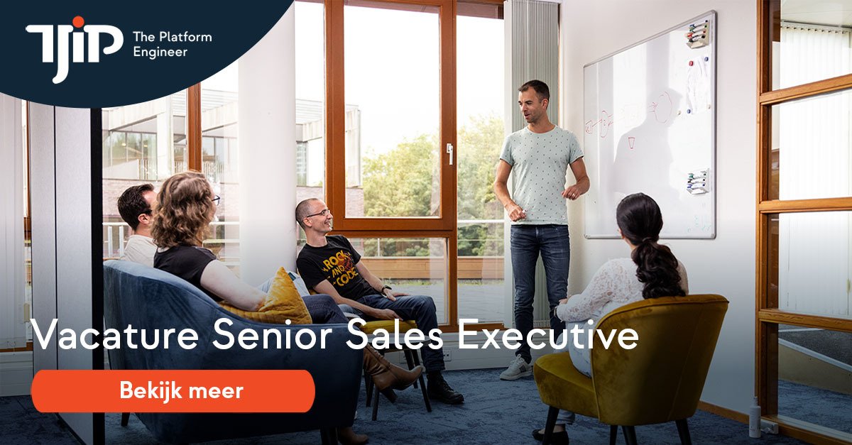 TJIP_BV's tweet photo. We zijn op zoek naar een nieuwe collega: Senior Sales Executive
Heb jij een bewezen track record en tenminste 4 jaar ervaring in Software & Sales? Solliciteer dan nu op onze vacature: https://t.co/7NYxWlEWAS #tjip #werkenbij #slimmermettjip https://t.co/Zvxyz2Aj6s