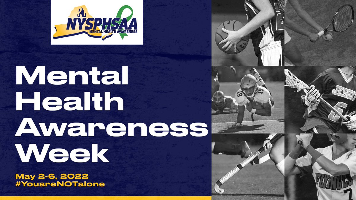 OMS_Risener's tweet photo. Today is the first day of @NYSPHSAA mental health awareness week! This week is all about raising awareness of mental health in the realm of inter scholastic athletics. Remember that #YouareNOTalone #NYSPHSAA https://t.co/ZjlUkf1N6C