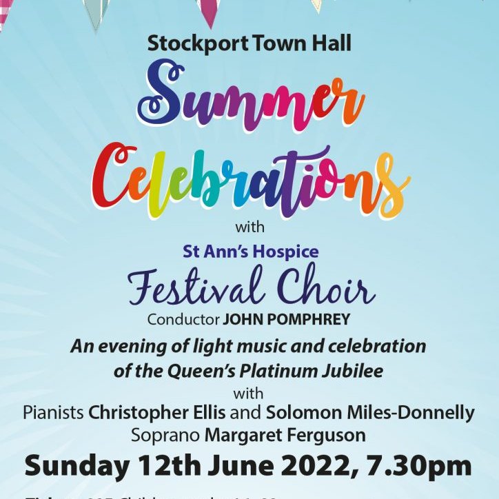 Come to our Summer celebrations concert on 12th June and you will directly be supporting our local St Ann's Hospice. We have raised more than £770,000 in 30 years for the Hospice - And it is a truly uplifting and entertaining evening! #charity #fundraising #choral <a href="/StAnnsHospice/">Moya Cole Hospice</a>