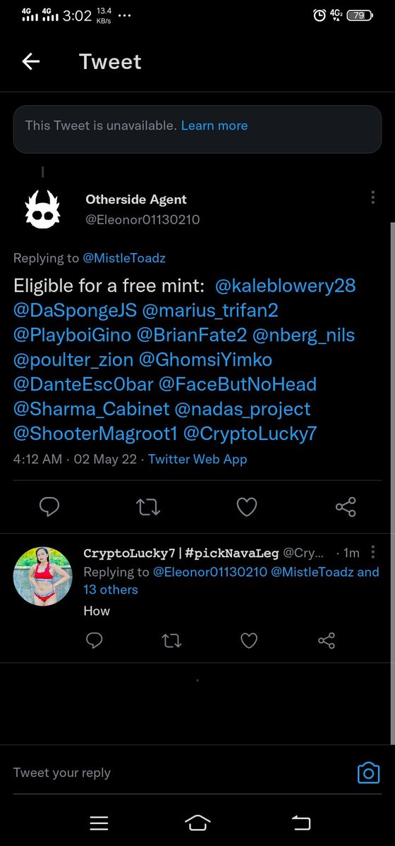 CryptoLucky7's tweet photo. @MistleToadz This ia true I'm eligible ,? https://t.co/TfOtJ9BDfy