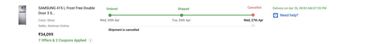 AnkitGu08434391's tweet photo. @Flipkart @flipkartsupport  Flipkart Always Cancelling orders happening for the third time. Now, who will refund these charges?
1. Bank EMI Processing Charges and  Interest and GST
3. 200 and 4200 Discount Card.

Pathetic Customer and Chat Support.

OrderID - OD224731601247189000 https://t.co/jKIZXtgAvl