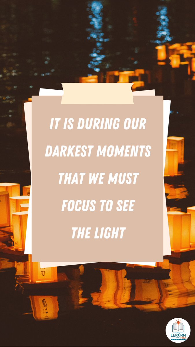 learnproacademy's tweet photo. We all have dark moments . . . How do you get through them? How do you remind yourself to focus on the light?
#FocusOnTheLight
#Don'tQuit
#HappyMonday
#MondayMotivation
#LearnPro
#LearnProAcademy https://t.co/uoDkDgoYSl