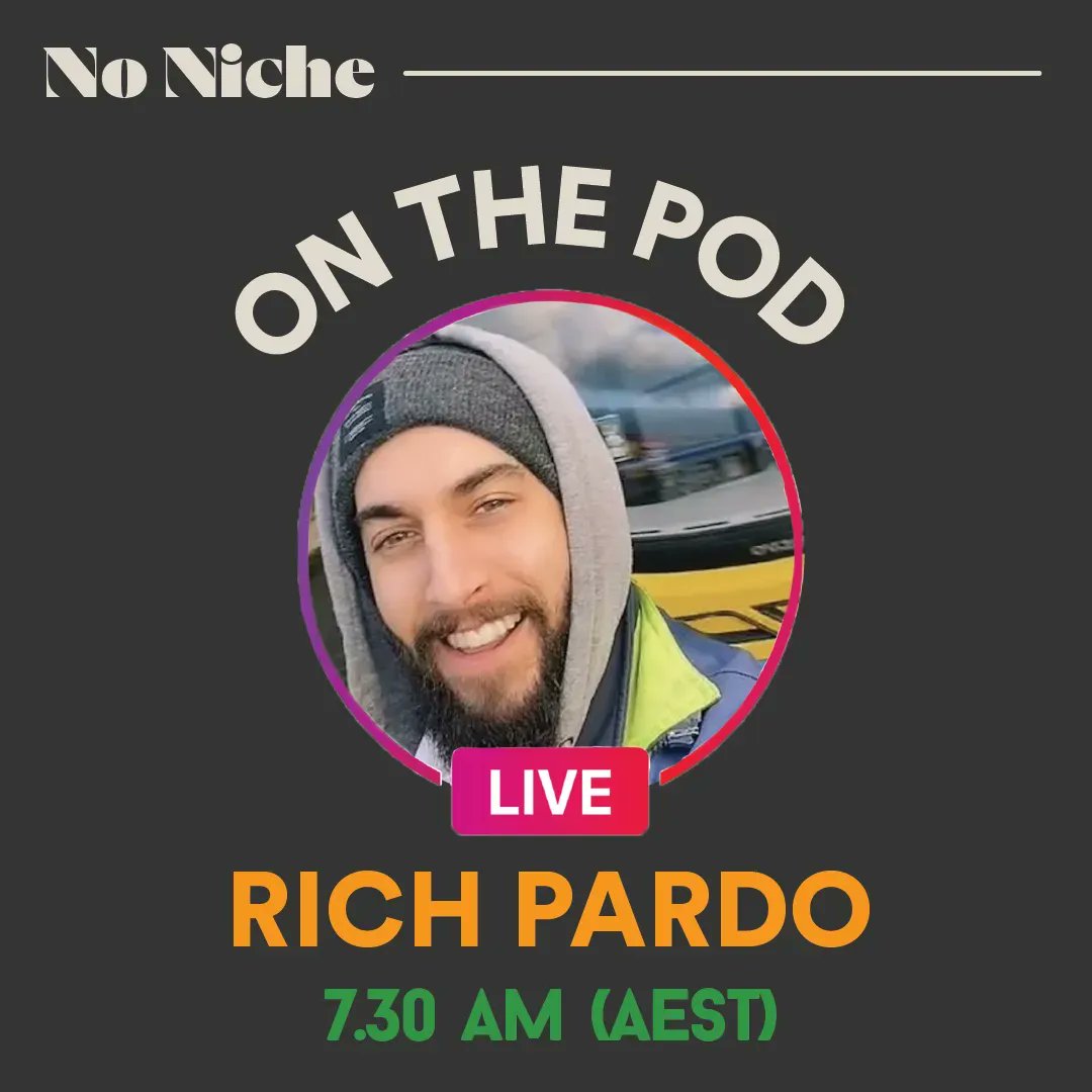 On this week's No Niche Podcast we have Tik Tok sensation @dickypardo! 🚌

Tune in live on @mirko_bonmassar IG Wednesday morning (AEST) for a good time 👀