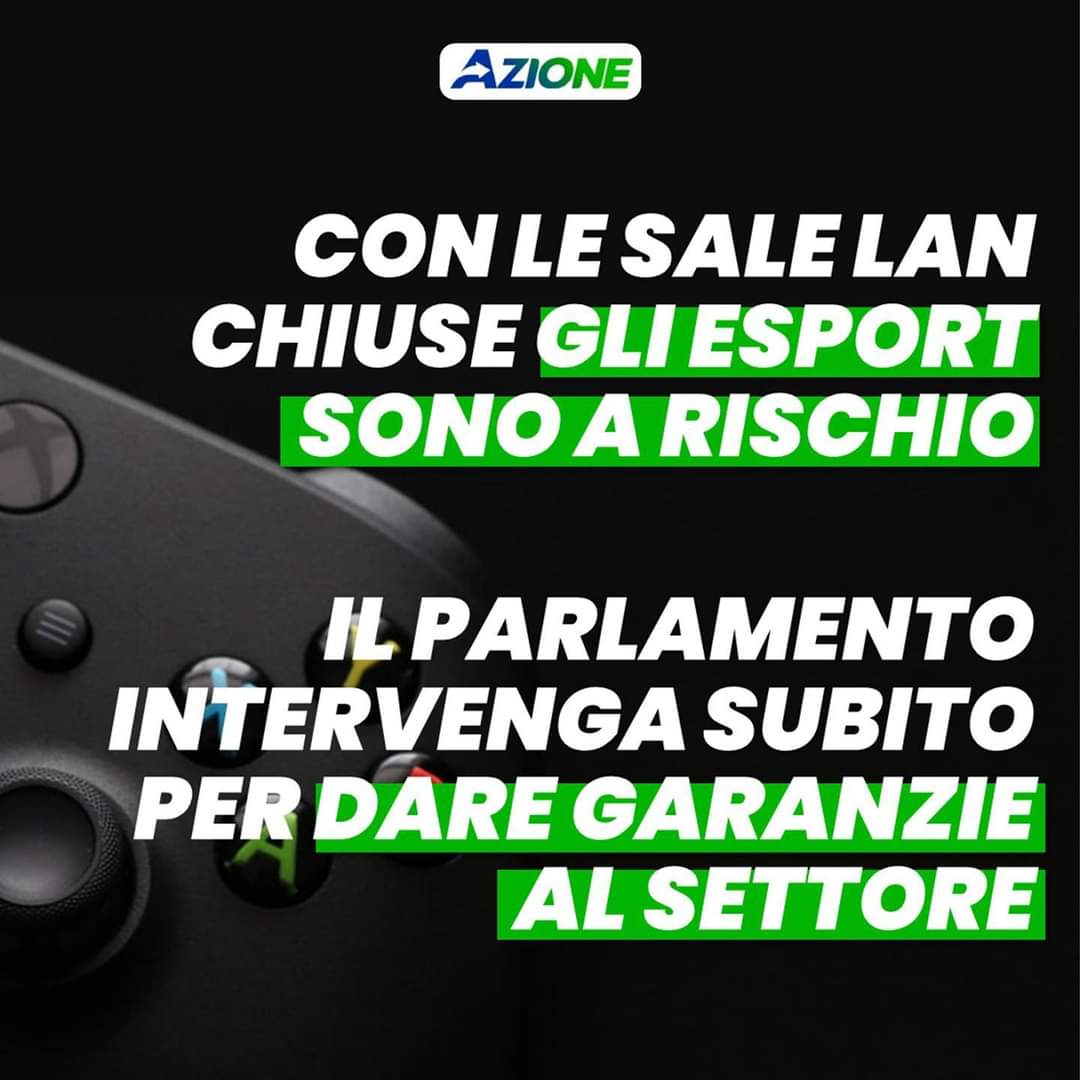 "Con le sala LAN chiuse, gli esports sono a rischio. Il Parlamento intervenga subito per dare garanzie a un settore in cui sono attive tante realtà giovanili."

<a href="/PastorellaGiu/">Giulia Pastorella</a>, Giulia Pastorella vicepresidente Azione e Consigliera comunale di Milano