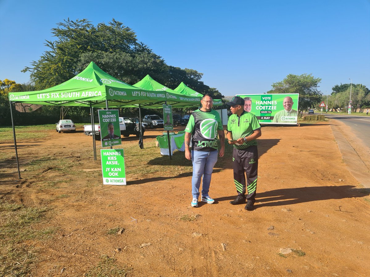 HermanMashaba's tweet photo. I am happy to be welcome by Michael Shackleton @ShackletonLaw, our latest member of @Action4SA, a resident of Ward 96 in Tshwane.
I am here for the final PUSH for the By-election on 4 May https://t.co/4YVxdDnIE9