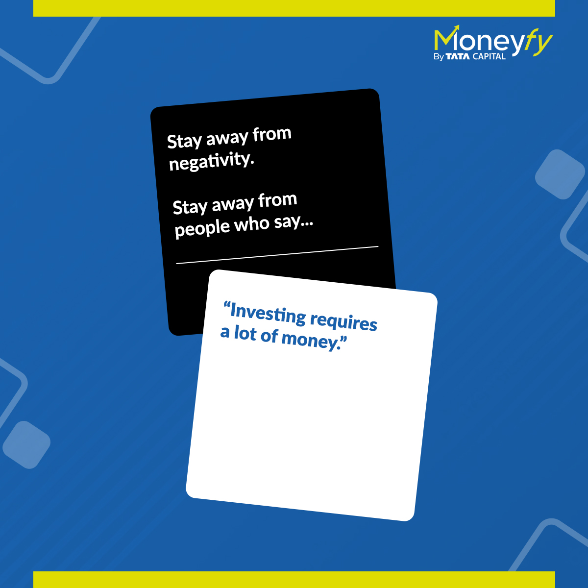 tatacapital's tweet photo. Do not fall for these rumours🤭
You can start an SIP from as low as Rs. 500 per month!! 

Download the Moneyfy app and start investing.
https://t.co/U5X0b66UYQ

#Moneyfy #MoneyInAction #Finance #Investment #SIP #MutualFund #Equity #Debt #Hybrid #Fintech https://t.co/CeVaxNdsj2