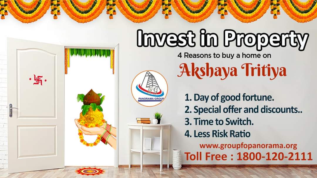 PanoramaGroup7's tweet photo. Akshaya Tritiya is one such auspicious day, which is believed to be a perfect day to conclude a property deal, or take possession of the property, or even do Griha Pravesh.
##akshaytirtiya #realestate #homesweethome #panorama #home https://t.co/WEYUI3TSXs