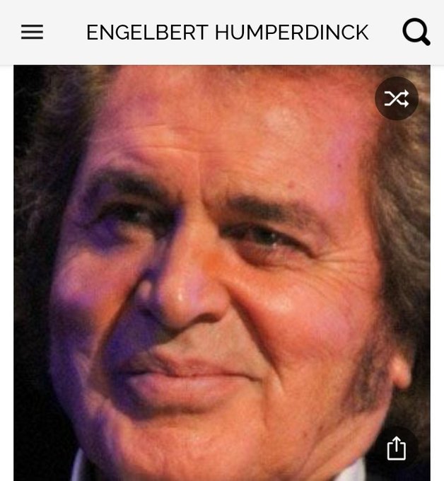 Happy birthday to this great singer.  Happy birthday to Engelbert Humperdinck 