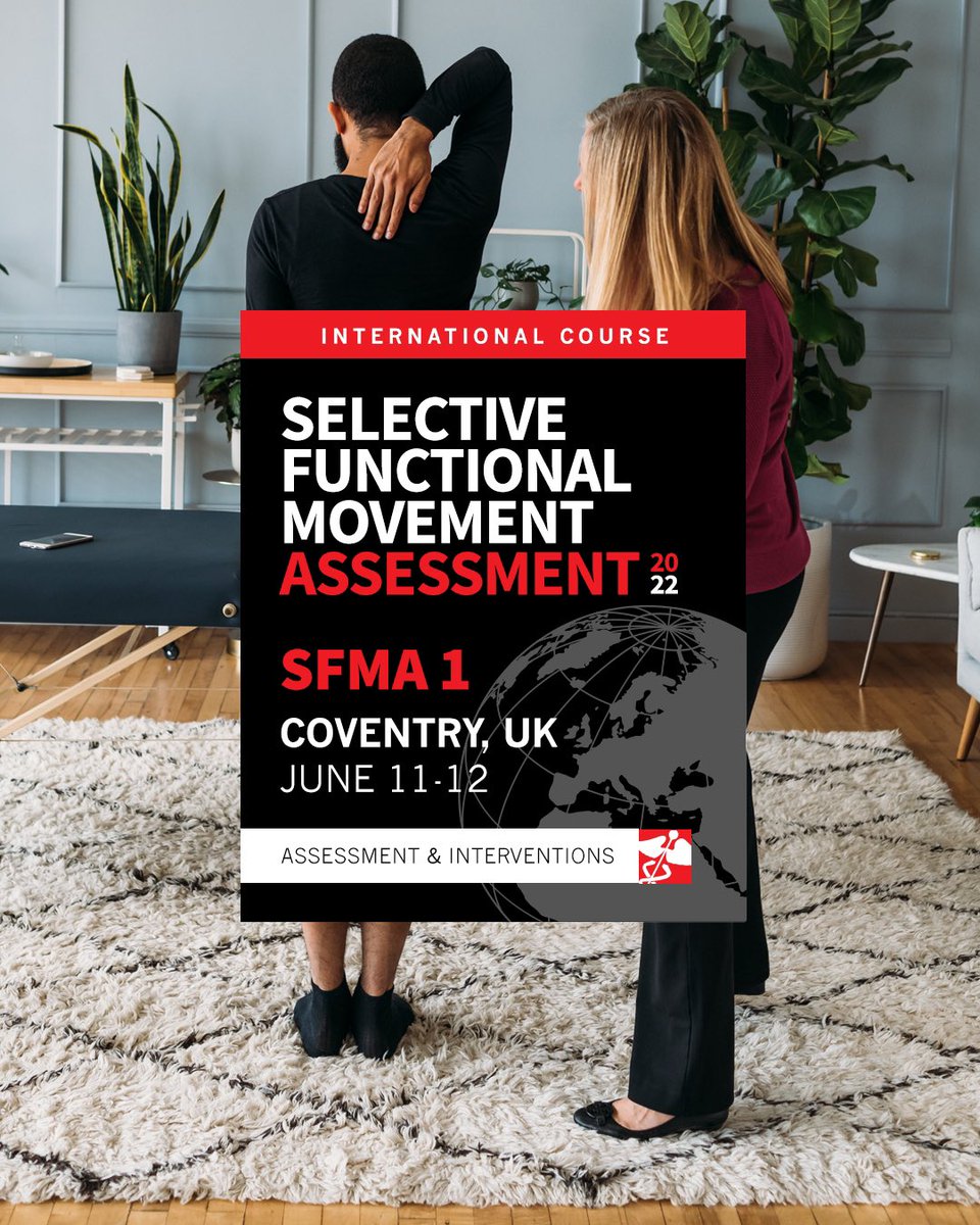 stuartelwell's tweet photo. Functional Movement Systems are running their Selective Functional Movement Assessment Level 1 seminar next month in Coventry. https://t.co/miLcl21x5d

#MovewithFMS #functionalmovement #SFMA  #assessdontguess https://t.co/xTQsHxaGXF