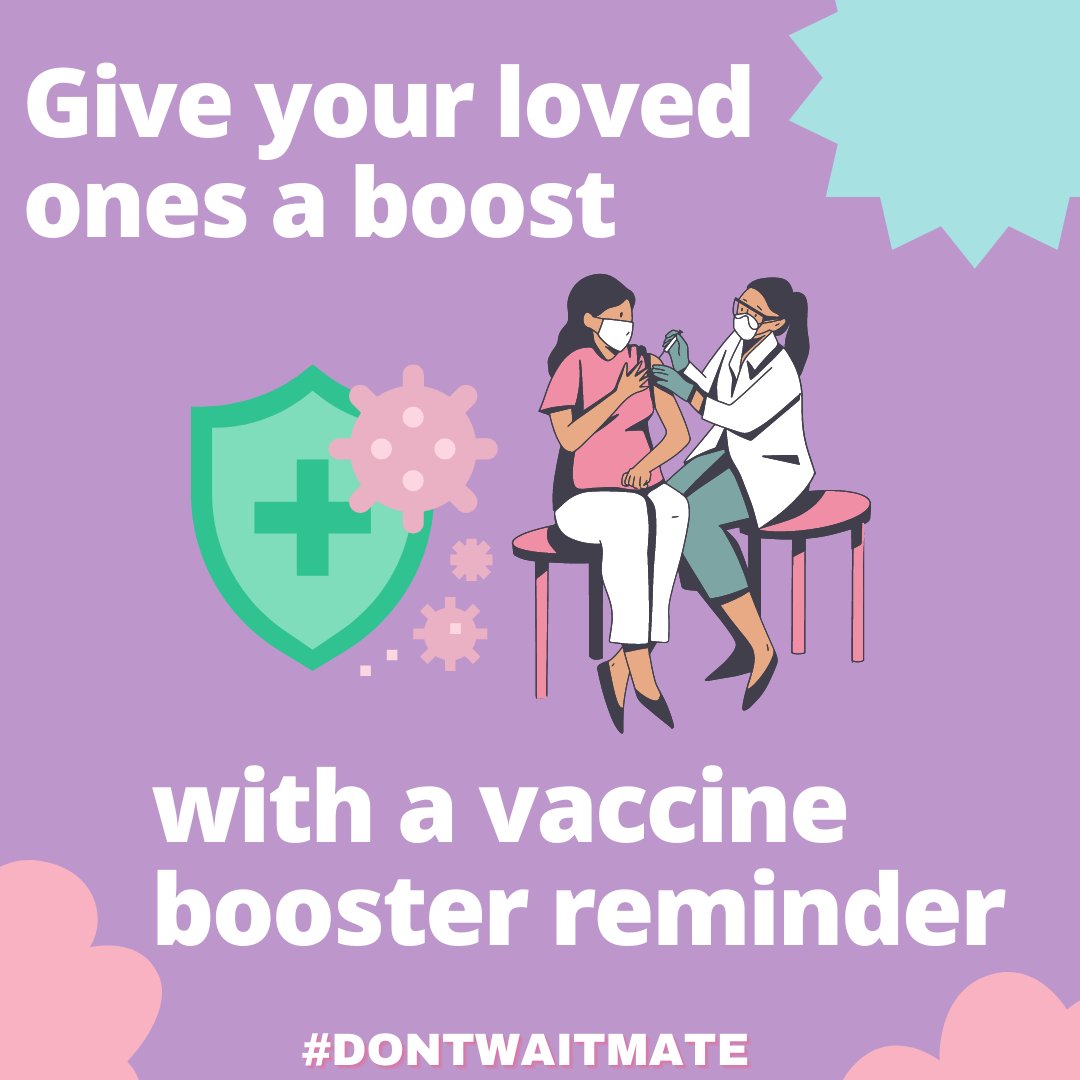 Know_Pathology's tweet image. Give your loved ones a boost today and remind them to book in for their COVID-19 vaccine booster! Getting that third dose is more important than ever with winter approaching.
Try a walk-in clinic or book an appointment today! #DontWaitMate